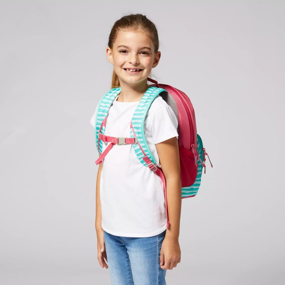 ERGOBAG Kinderrucksack „RhabarBär“ In Lila-Karo – Mit Praktischem Zugang & Recyceltem Material