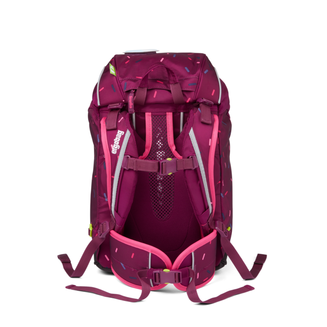 Juego de Mochila y Estuche Escolar diseño de Oso Set de Seguridad Rosa. Ergobag Pack Reflex Glow-Edition 