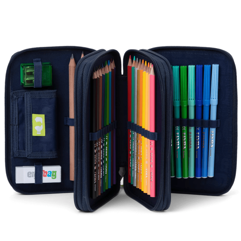 Astuccio Ergobag Satch 1 Zip 2 Scomparti Federmäppchen - Lamas in