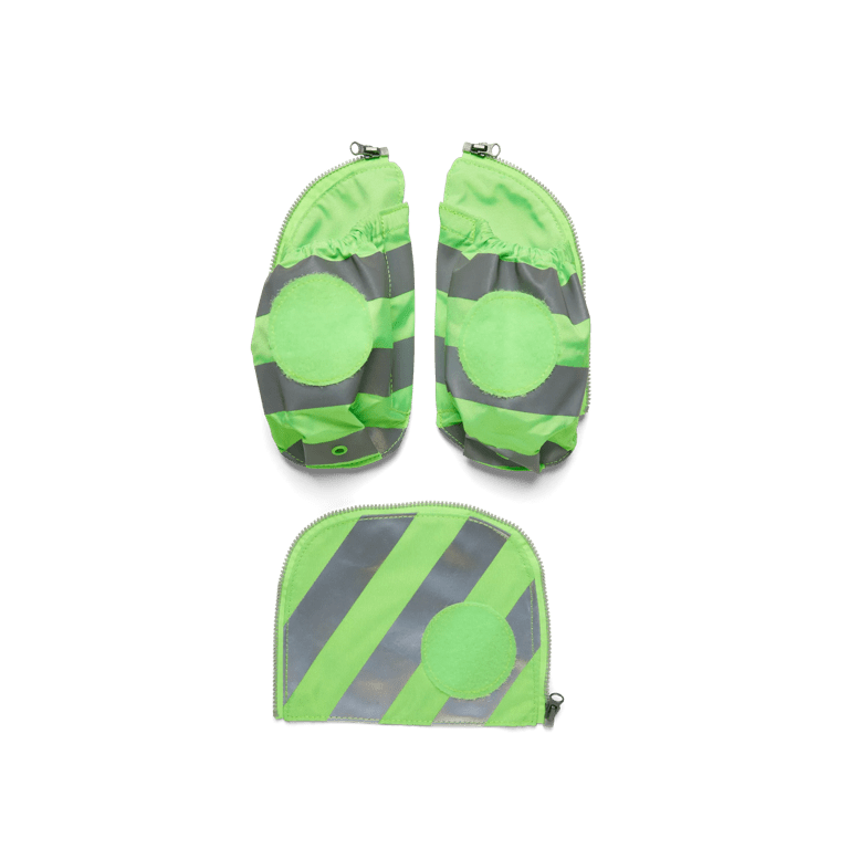 ergobag Side Pocket Zip Set With Reflective Green